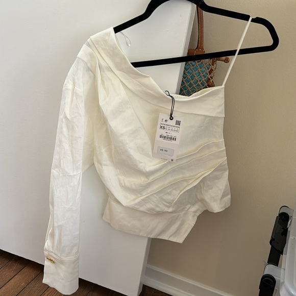 Zara one shoulder top XS NWT - Picture 2 of 2